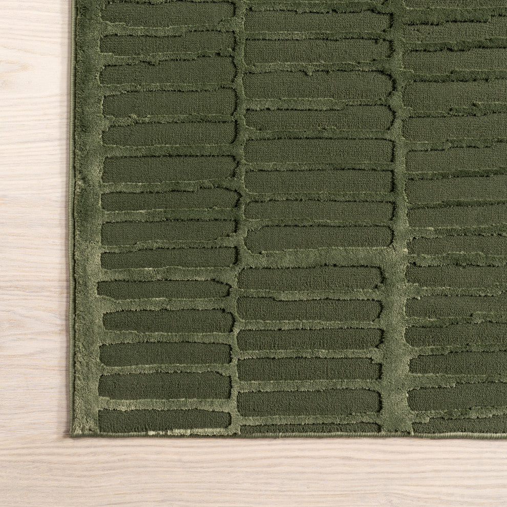 Nuloom Kailani Geometric Washable Rug, Green 8'' x 10''