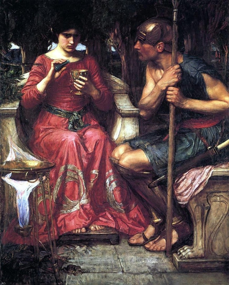 John William Waterhouse Jason and Medea, Gallery Wrapped Canvas Print, 20"x25"