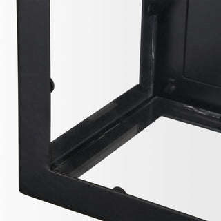 Cairn Matte Black Metal With Glass 1-Light Wall Sconce