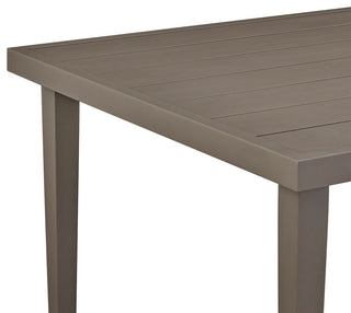 Grenada Outdoor Aluminum Gray Rectangle Dining Table