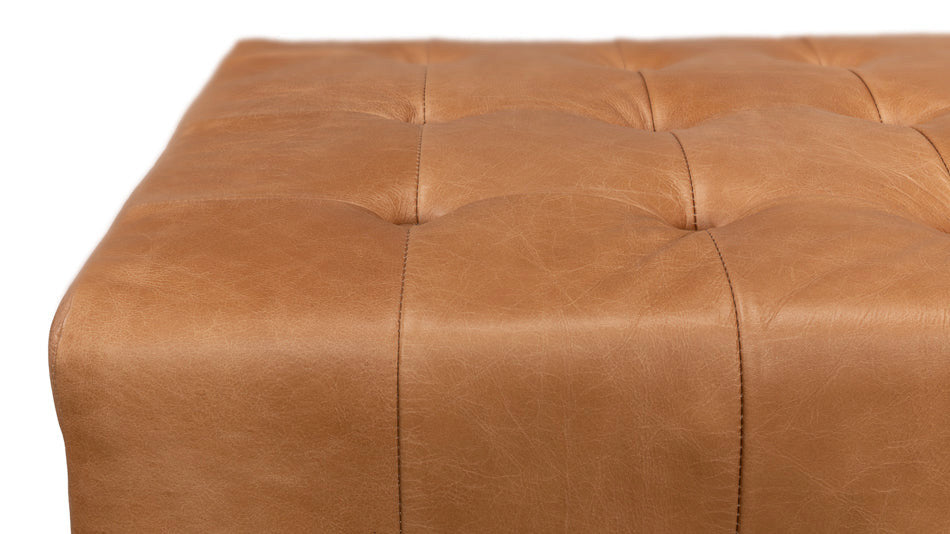 Beam Bench Tufted Leather