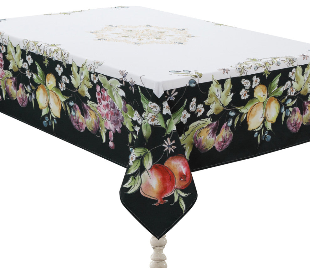 Laural Home Tuscan Fruit Sketch 70" X 144" Tablecloth