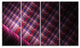 Dark Pink Abstract Metal Grill, Abstract Art on Canvas, 48"x28", 4 Panels