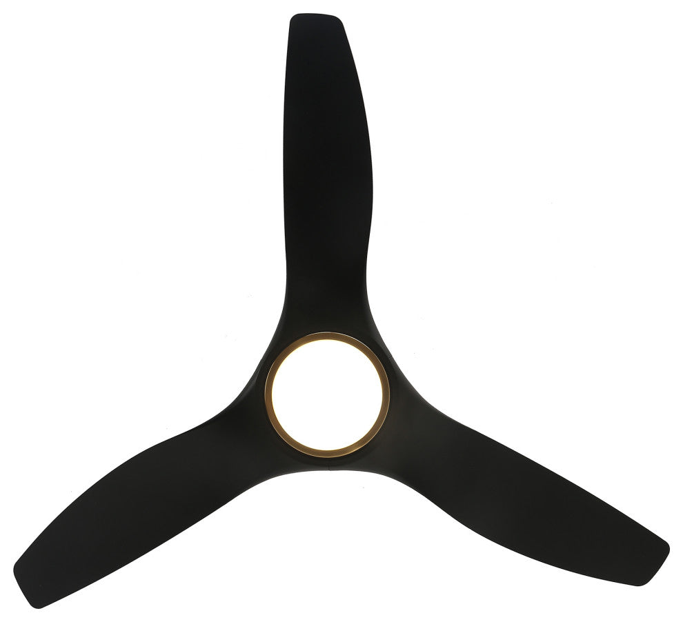 52-inch Modern Black LED Smart Ceiling Fan with Remote