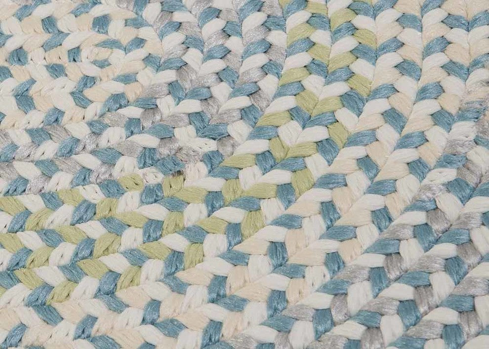 Colonial Mills Carousel OU19 Sky High Indoor/Outdoor Area Rug, Round 12'x12'