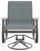 Belle Isle Sling Outdoor Swivel Rocker, Moments Navy/Snow