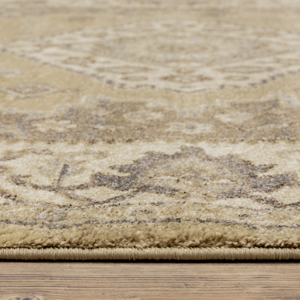 Oriental Weavers Florence Indoor Rug Beige/ Grey 2'3" X 7'6"