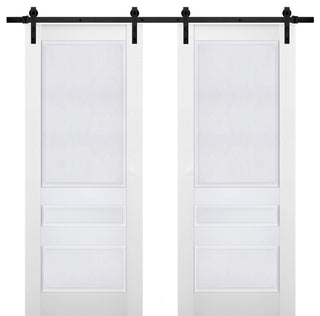 Double Barn Door 60 x 84, Veregio 7411 White, 13FT