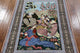 Pictorial Scene Persian Hand Knotted Wool and Silk Signed Isfahan Rug, 4x5