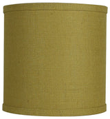 Classic Drum Burlap Lampshades, Mustard Yellow, 10"