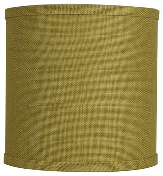 Classic Drum Burlap Lampshades, Mustard Yellow, 10"