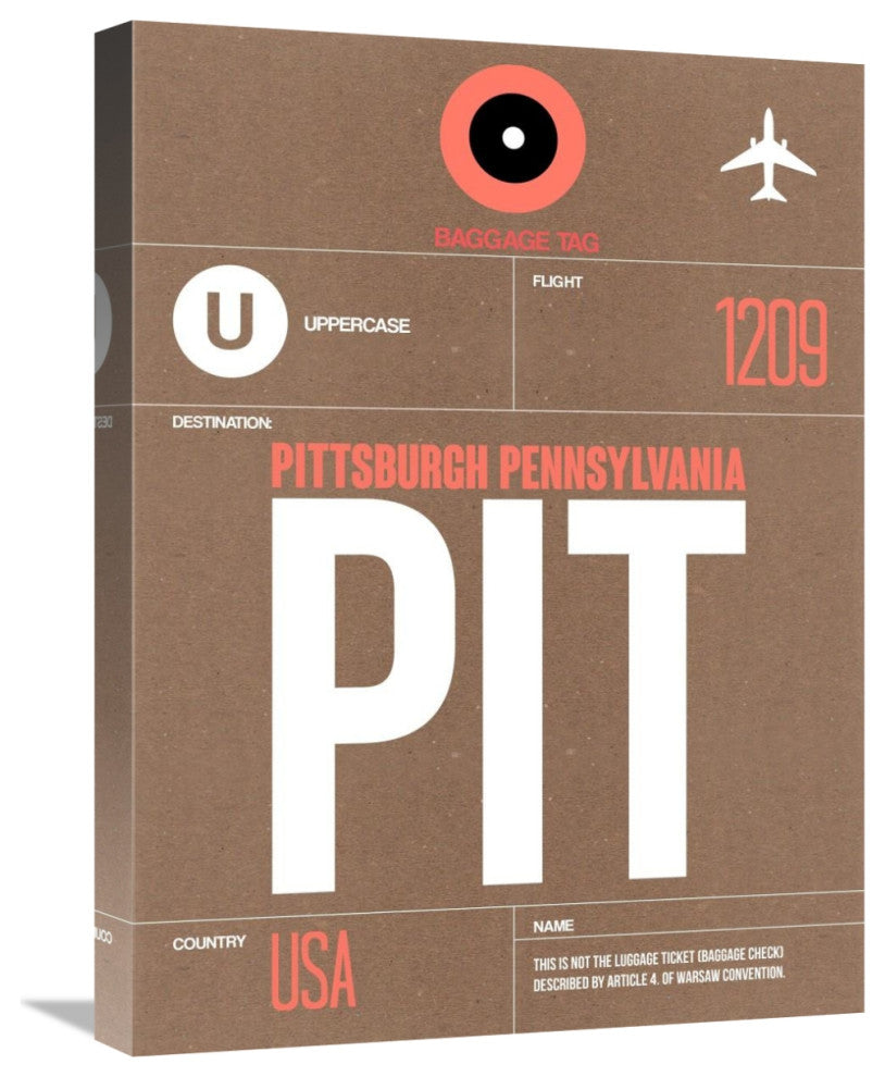 "PIT Pittsburgh Luggage Tag 2" Fine Art Print