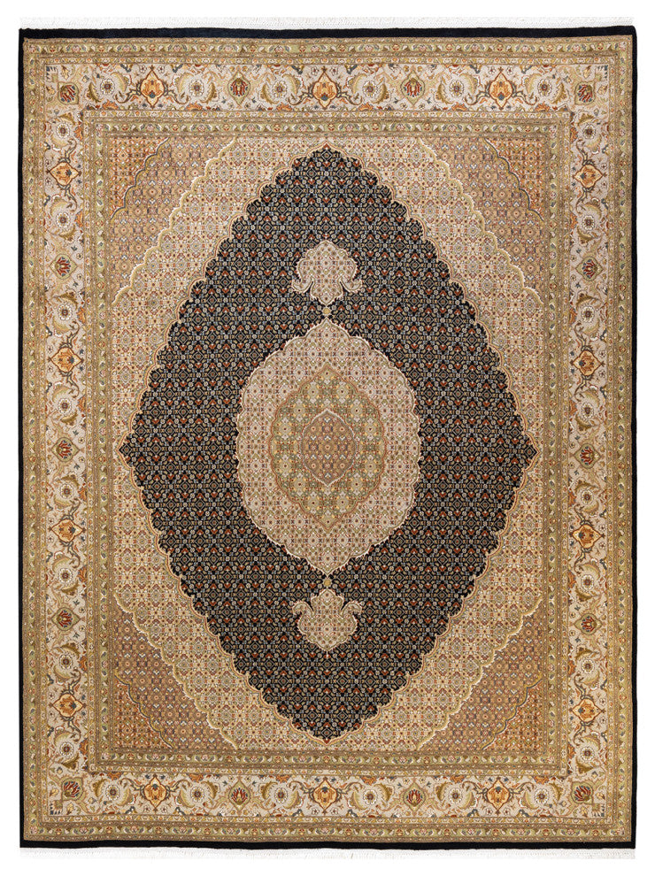 Botad, One-of-a-Kind Hand-Knotted Area Rug Black, 8'1"x10'5"