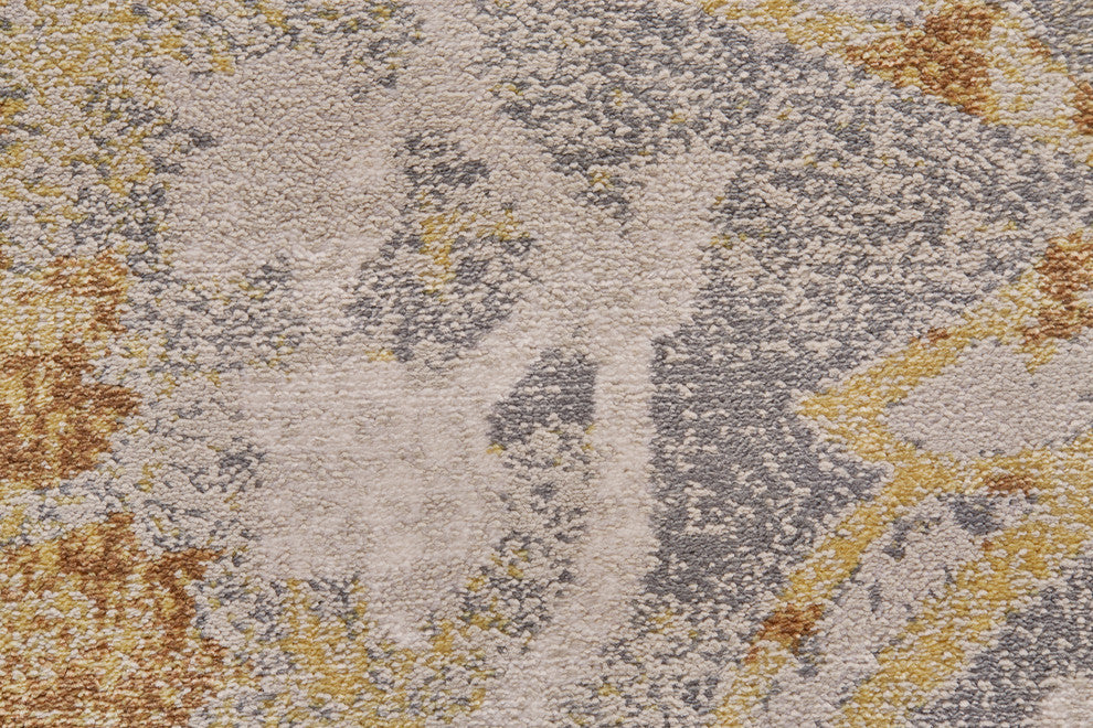 Weave & Wander Herbert Rug, Gray/Yellow, 10'x13'2"
