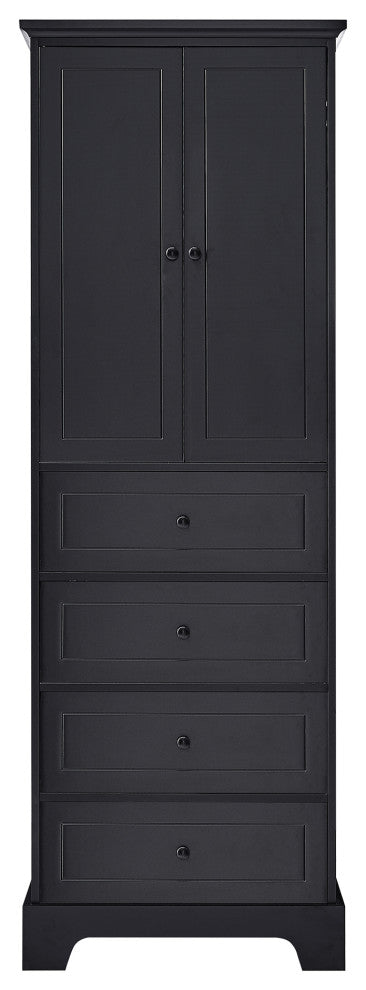 Gewnee Storage Cabinet with 2 Doors and 4 Drawers for Bathroom