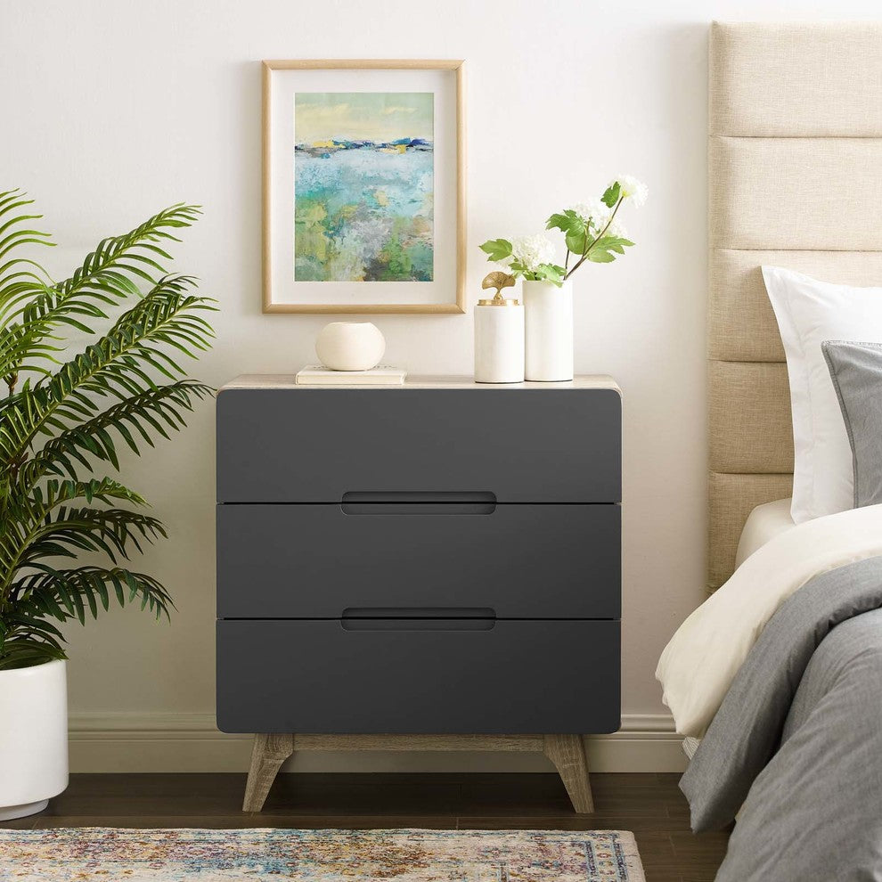 Modern Urban Living Living Dresser Drawer Chest Stand, Wood, Gray Natural