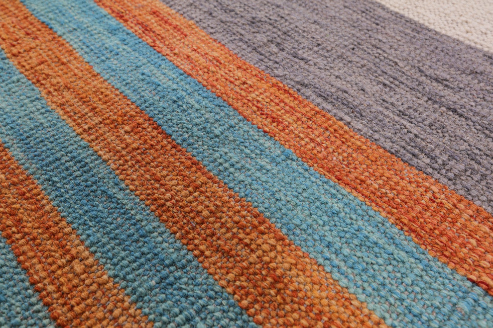 Reversible Kilim Flat Weave Wool On Wool Rug 8' 6" X 11' 2" - Q12602