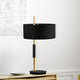Fitzgerald Modern 1 Light Aged Brass Black Metal Table Lamp, Task