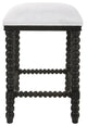 Uttermost Pryce Black Backless Counter Stool