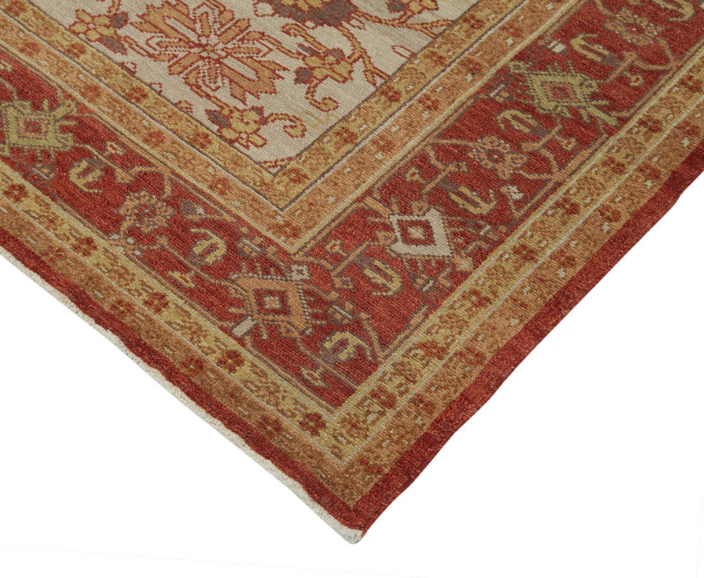 Rug N Carpet - Handwoven Oriental 8' 0" x 9' 10" Unique Oushak Area Rug