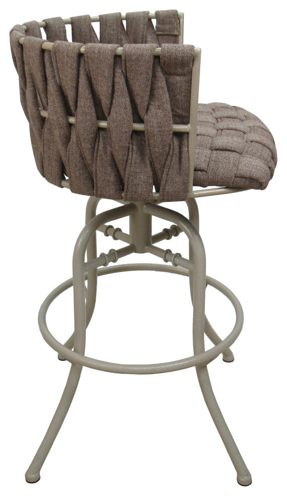 Metalona Swivel Tilt Counter Stool, Basin Beige, Beige, 26"