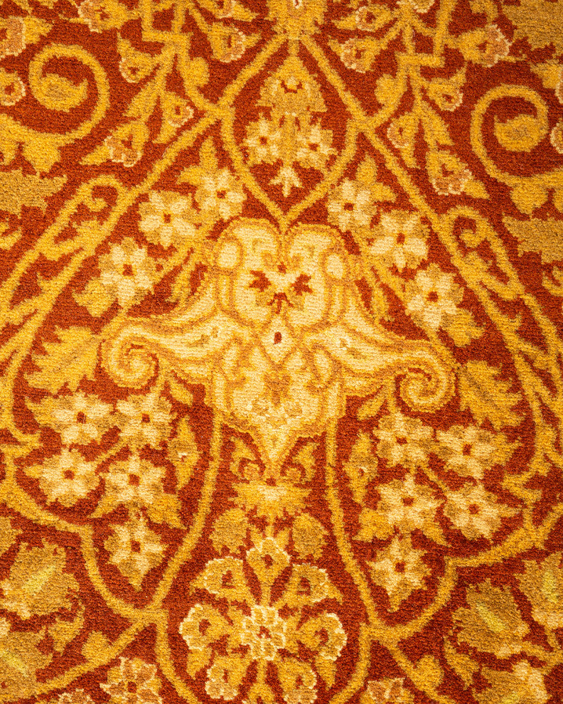 Mogul, One-of-a-Kind Hand-Knotted Area Rug Orange, 8'0"x15'10"
