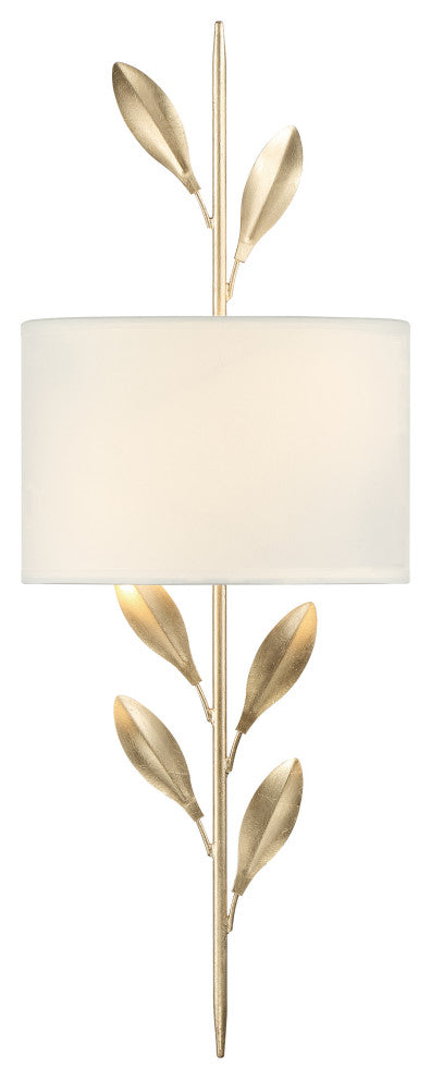 Broche Two Light Wall Mount in Antique Gold