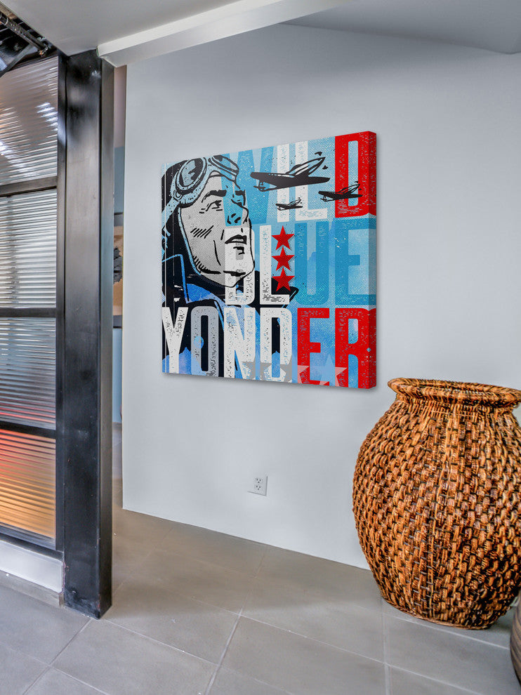 Marmont Hill, "Wild Blue Yonder Pilot" by Rick Martin on Wrapped Canvas, 18x18