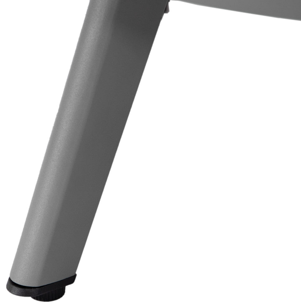 LeisureMod Walbrooke Round Fire Pit Table and Tank Holder, Gray