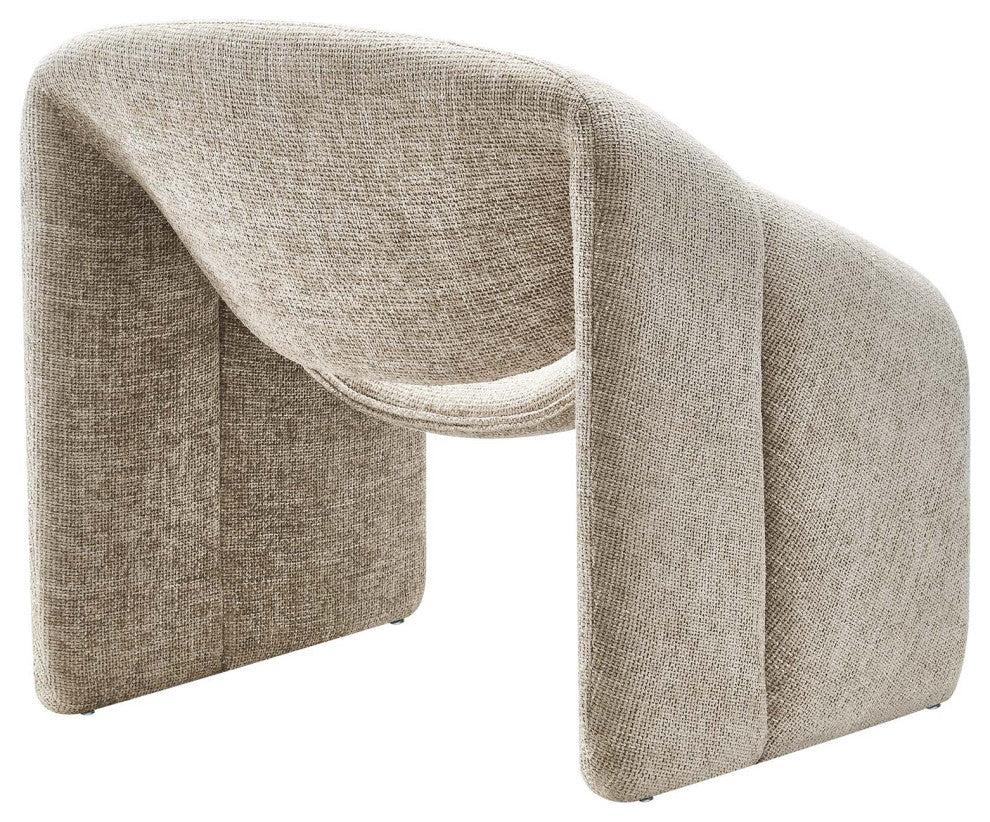 Vivi Chenille Upholstered Accent Chair - Khaki