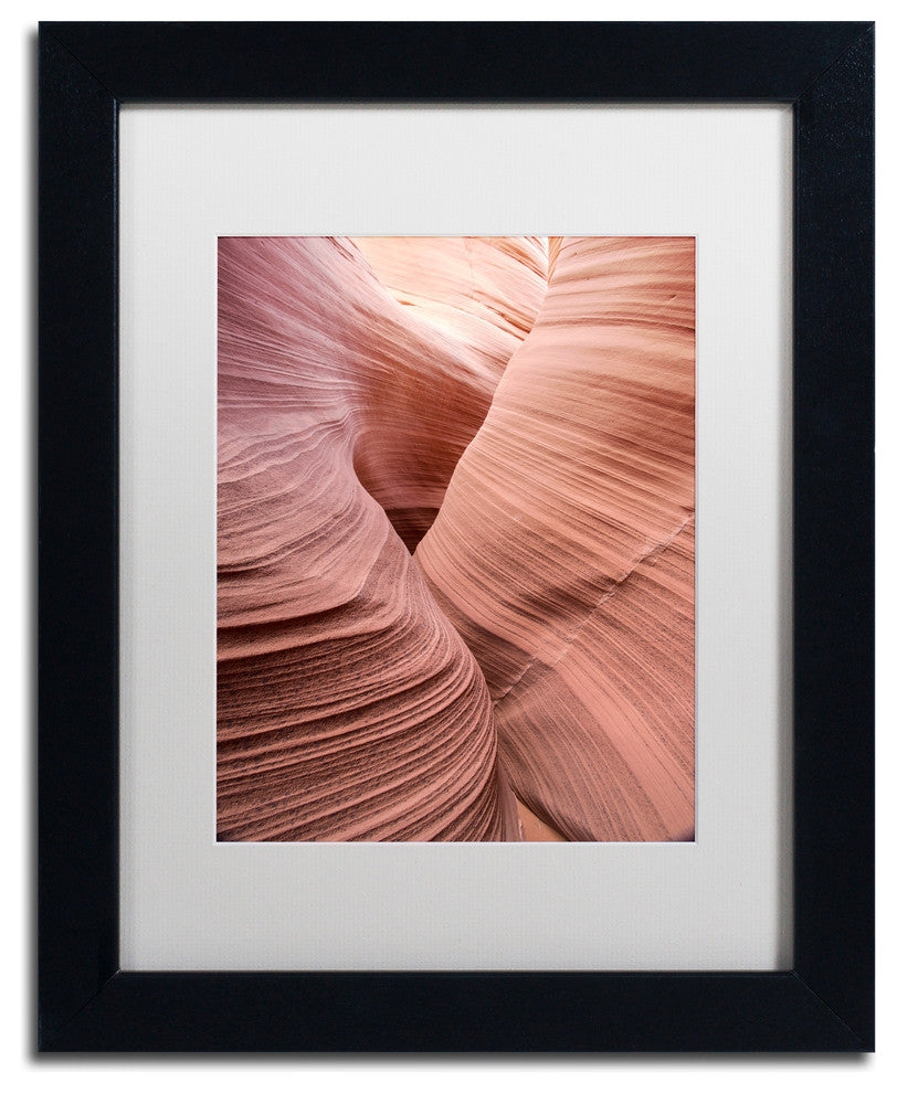"Spiral V" Matted Framed Canvas Art by Moises Levy