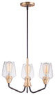 Maxim Goblet Three Light Chandelier 26124CLBZAB