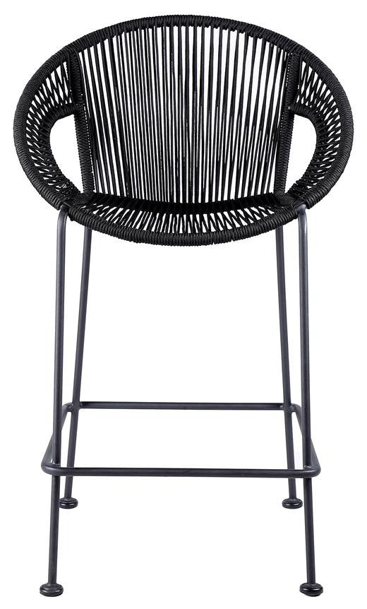 Acapulco 26 Indoor Outdoor Steel Bar Stool with Black Rope