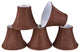 30038-5 Small Bell  Chandelier Clip On Lamp Shade Dark Brown 3"x6"x5"