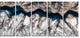 Backlit Mineral Macro, Abstract Canvas Wall Art Print, 60"x28", 5 Panels