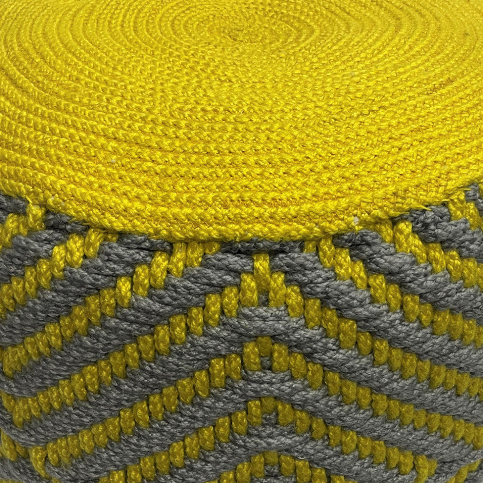Kent Round Woven Outdoor/ Indoor Pouf