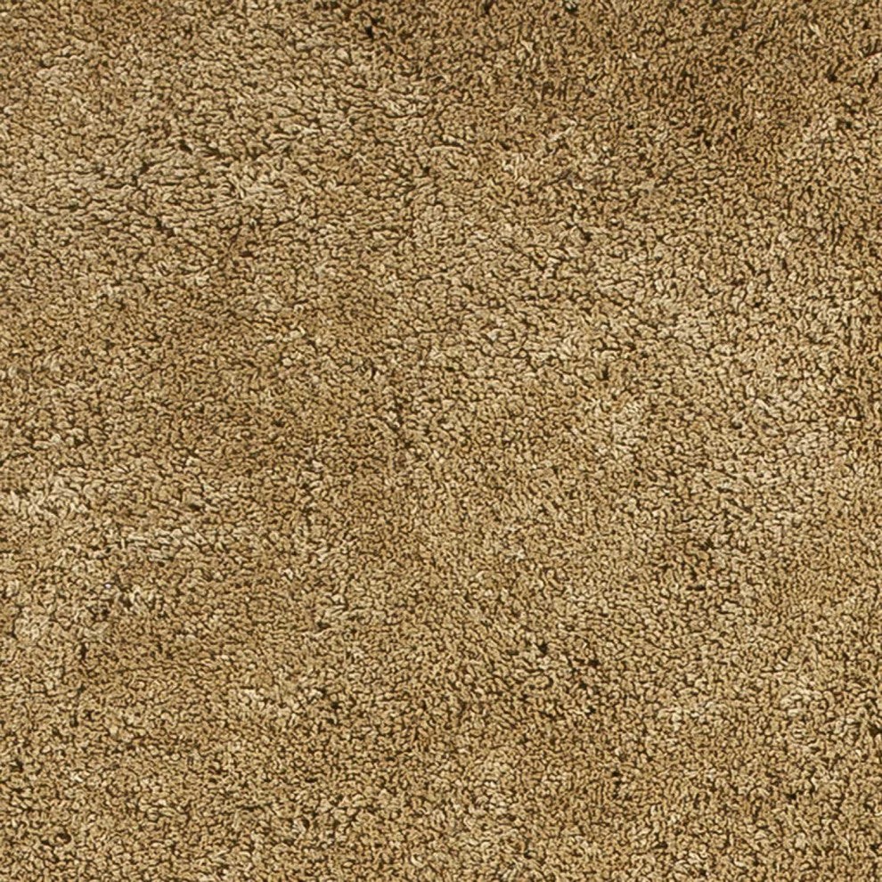 HomeRoots 8'x10' Gold Hand Woven Indoor Shag Area Rug