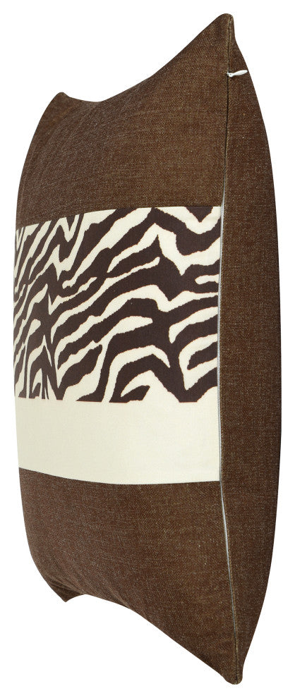 Dann Foley Square Linen Cushion Zebra Print Upholstery