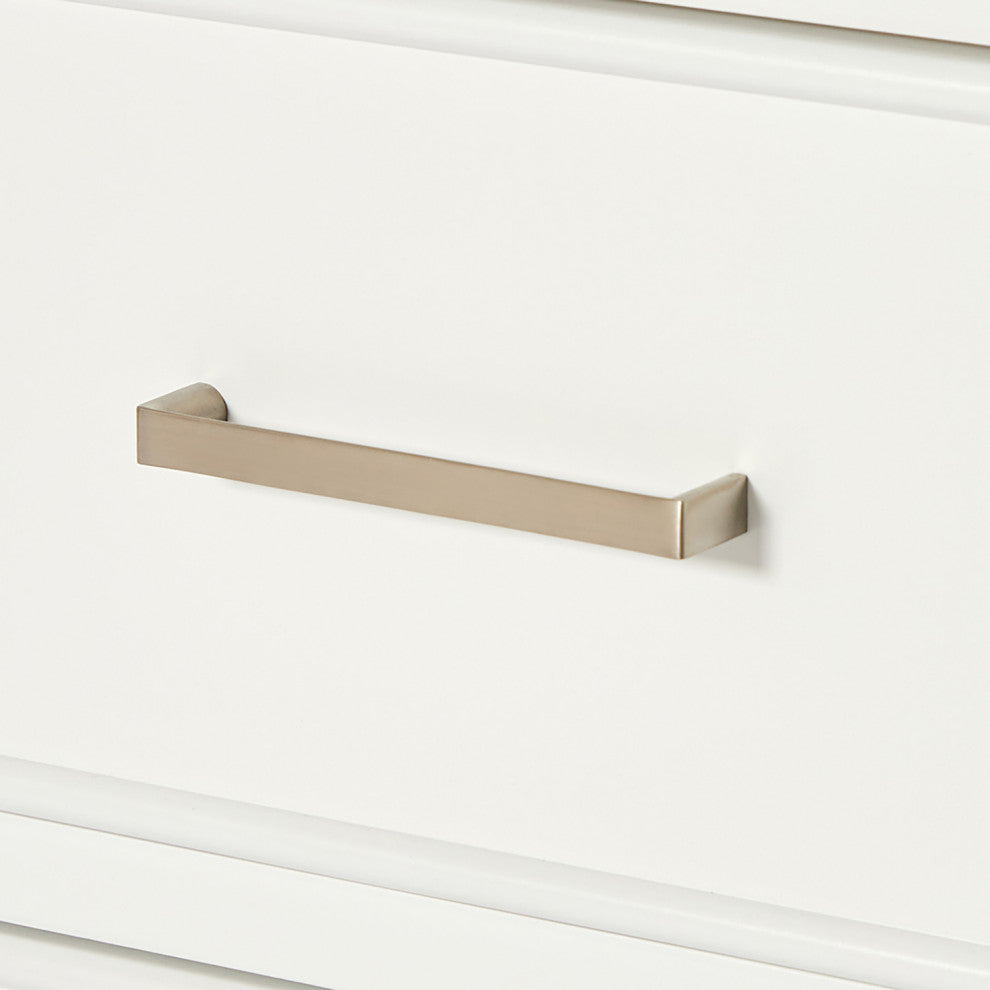 Ariel Stafford 85" Rectangle Sinks Bath Vanity Carrara Marble Espresso