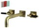 KS6023CKL Wall Mount Tub Faucet, Antique Brass