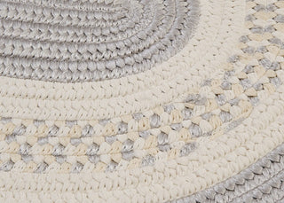 Colonial Mills Crescent NT31 Silver Indoor/Outdoor Area Rug, Oval 3'x5'