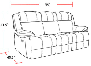 Parker Living Eclipse Power Sofa, Florence Brown