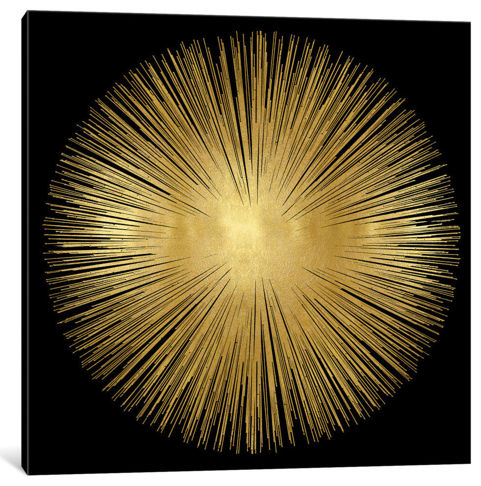 "Sunburst On Black I" by Abby Young, Canvas Print, 18"x18"