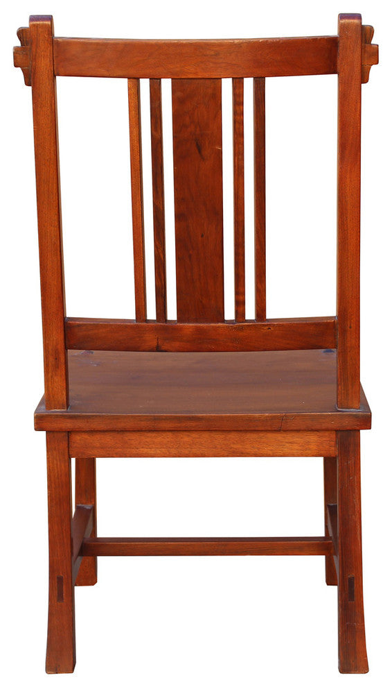 Quality Handmade Brown Color Solid Wood Bar Back Simple Design Chair hn165