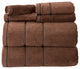 Lavish Home Quick Dry 100% Cotton Zero Twist 6 Piece Towel Set, Chocolate
