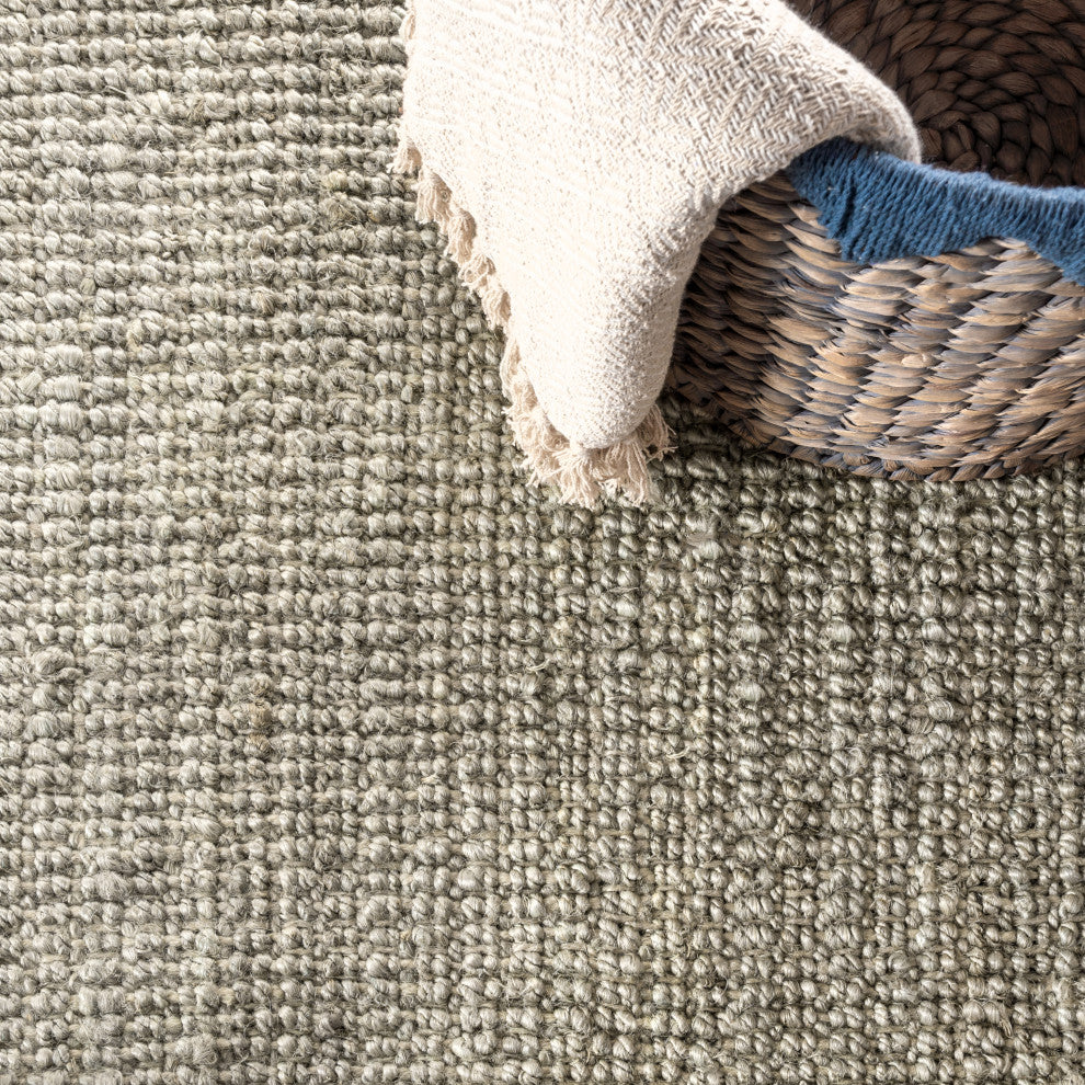 Pata Hand Woven Area Rug, Gray, 10'x13'