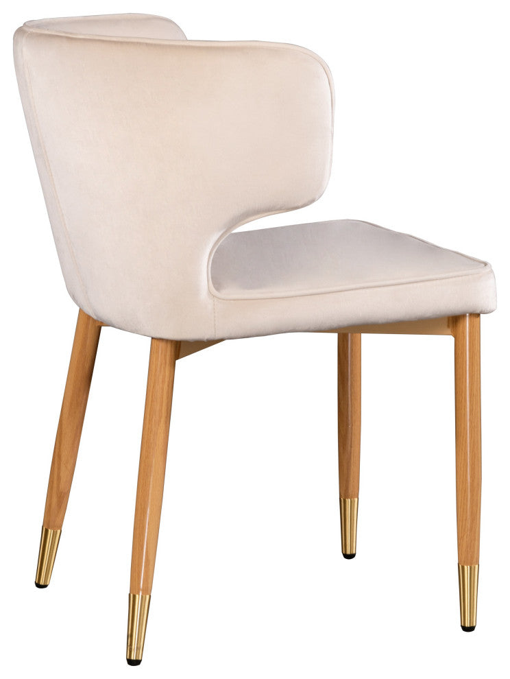 7-Piece Waterfall Dining Set, Ivory Chairs