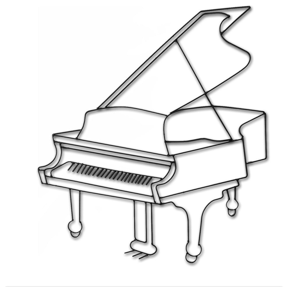 Metal Piano Wall Decor and Wall Sculpture