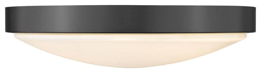 Gabi Flush Mount Matte Black With Opal Glass