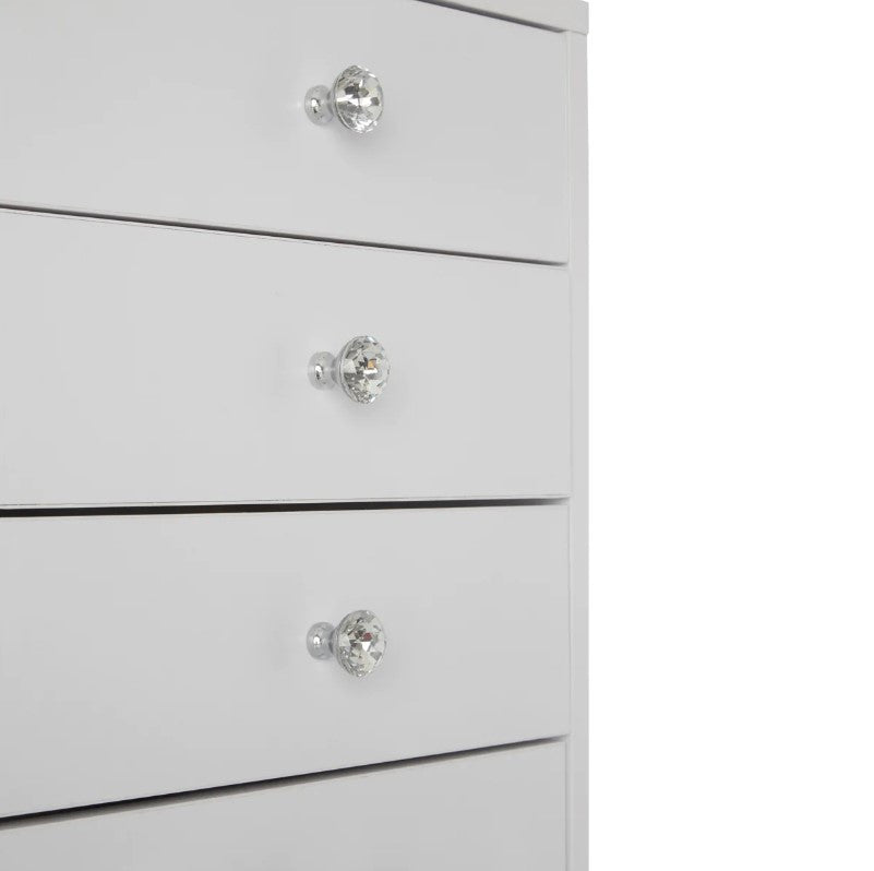 SlayStation 9 Drawer Makeup Vanity Storage Unit, Bright White